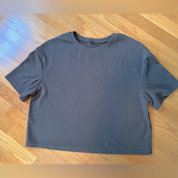 3pc Cropped Solid Lounge Tee Size Large SHEIN - Picture 5 of 7